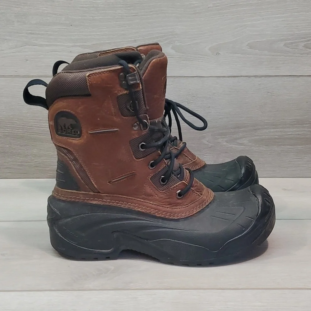 Sorel Mens Avalanche Waterproof Outdoor Leather High Top Rubber boots shoes sz 8